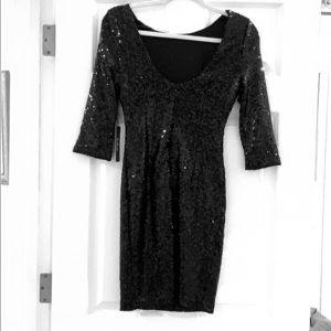 Black sequin brand new LuLu dress.